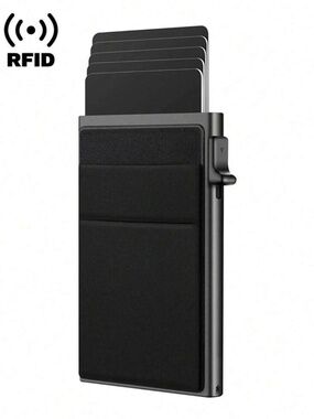 Slim RFID Blocking Card Wallet - Black